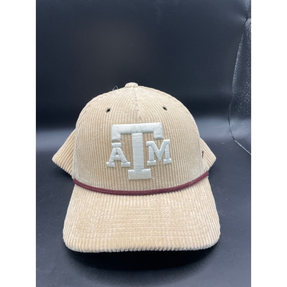 Zephyr Texas A&M Aggies Corduroy Snapback Hat Tan Maroon Rope ATM Cap NEW